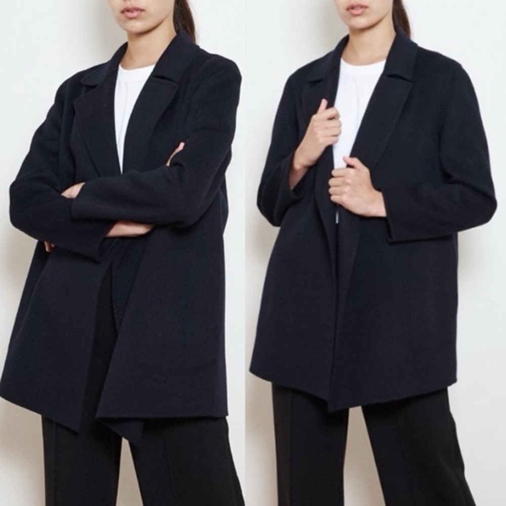 THEORY NAVY WOOL COAT